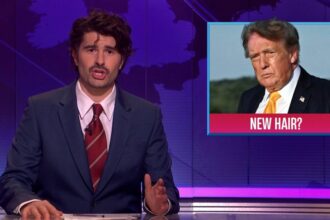 ‘SNL U.K.’ Weekend Update Takes Aim at Trump’s New Hair — and Paddy Young Says the Punchline Was ‘Taken From Me by Our Legal Team’