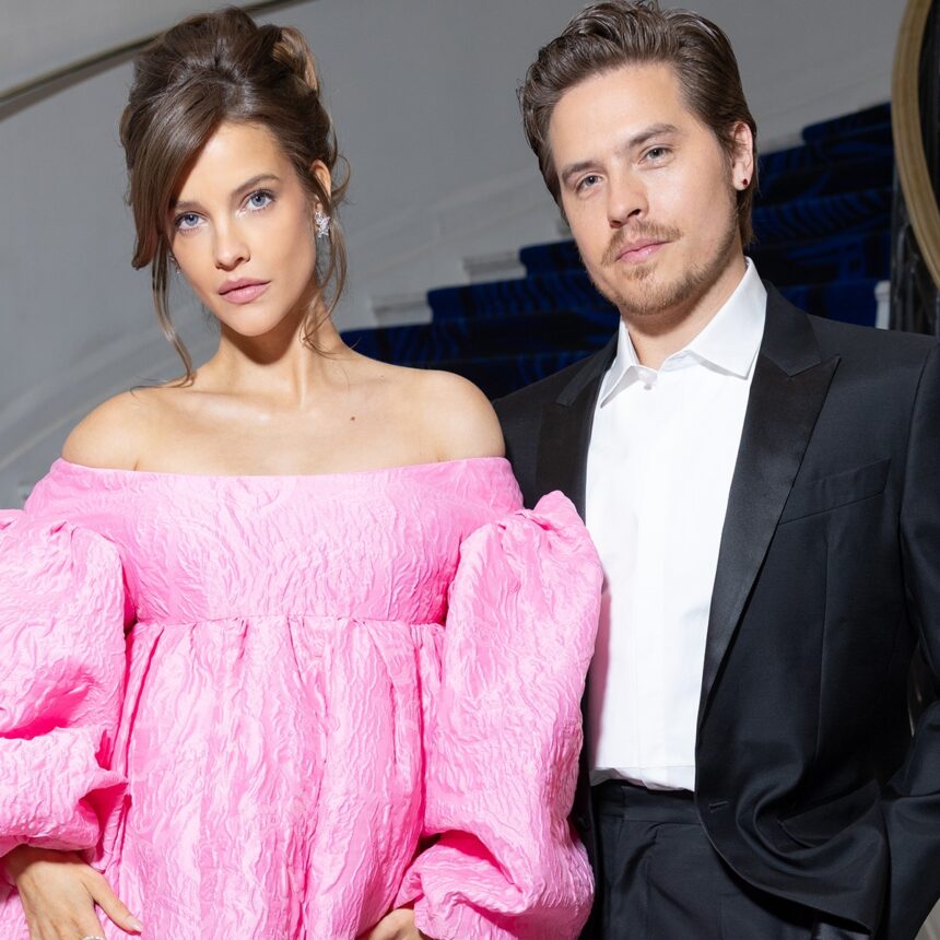 Dylan Sprouse’s Wife Barbara Palvin, Baby Girl Match in Floral Outfits