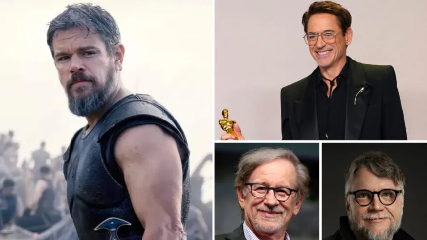 The translation into Greek for “The Odyssey’ Oscar Campaign Launch: Downey Jr., del Toro, Spielberg” is:

“Λανσάρισμα Καμπάνιας Όσκαρ για ‘Η Οδύσσεια’: Ντάουνι Τζούνιορ, ντελ Τόρο, Σπίλμπεργκ”