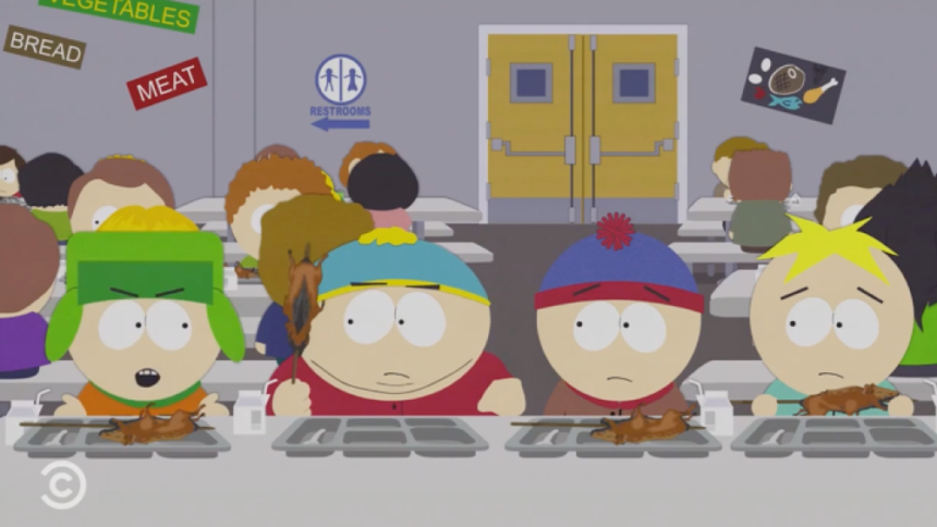 The translation into Greek would be: “South Park Σεζόν 29 Επεισόδιο 4: Η Νότια Αμερική Χάνει το Κρέας της.”